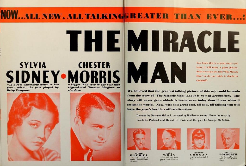 The Miracle Man ad for the 1932 version