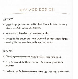 The Art of Film Projection's Do's and Don'ts'