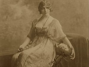 Signed portrait of Lois Weber shown at the beginning of her 1915 film Hypocrites