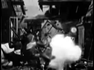 George Melies films an explosion in he Last Cartridges