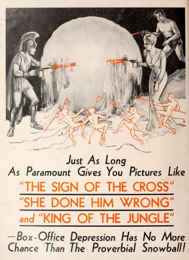 Motion Picture Herald Ad for The Sign of the Cross