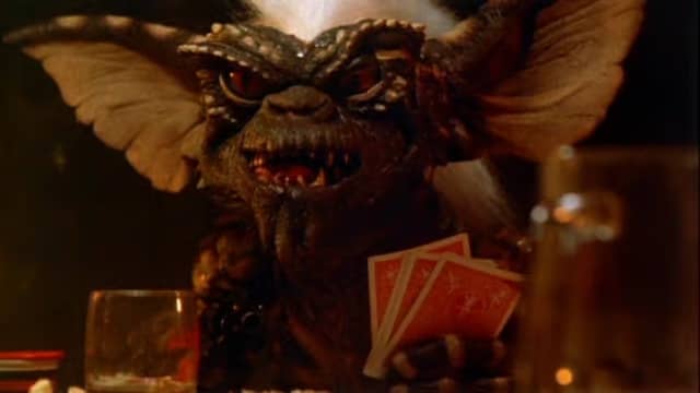 A Gremlin playing poker in Gremlins.