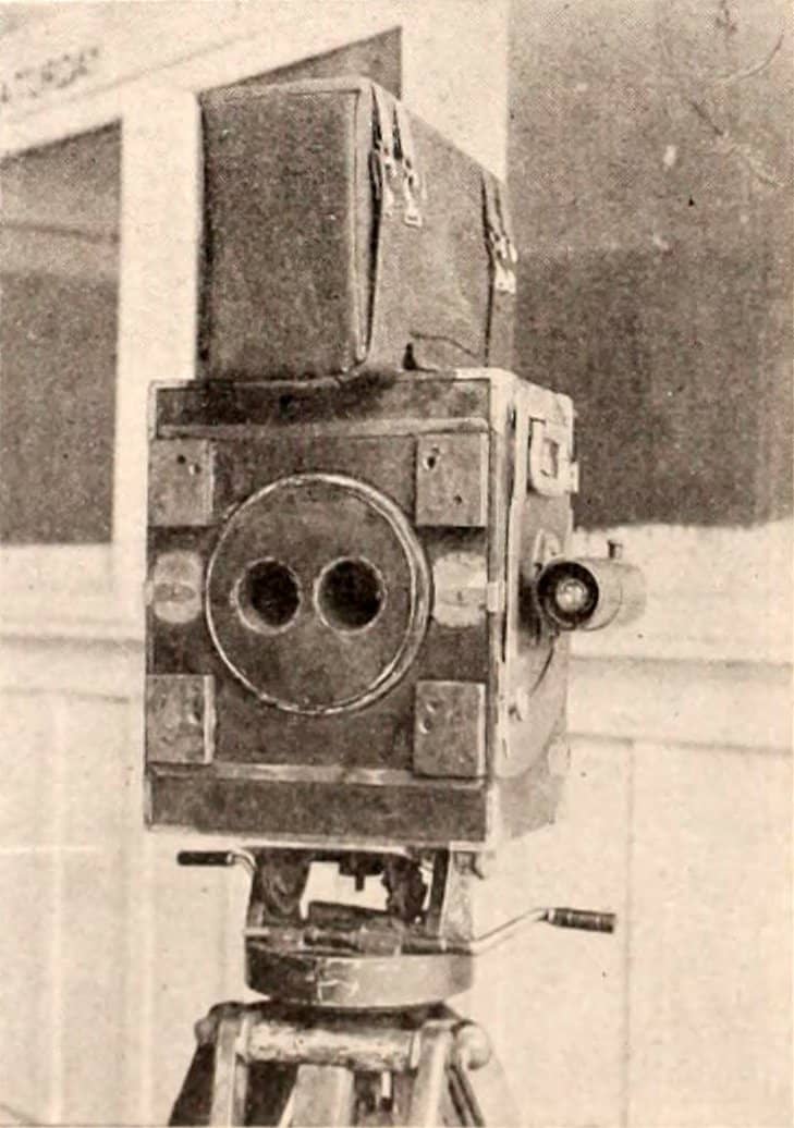 A special 3D camera with two holes for lenses.