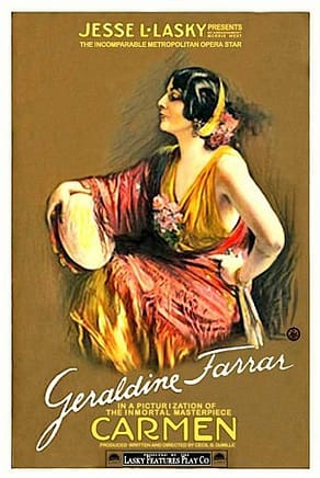 Poster for Cecil B. DeMille's and Geraldine Farrar's 1915 film Carmen